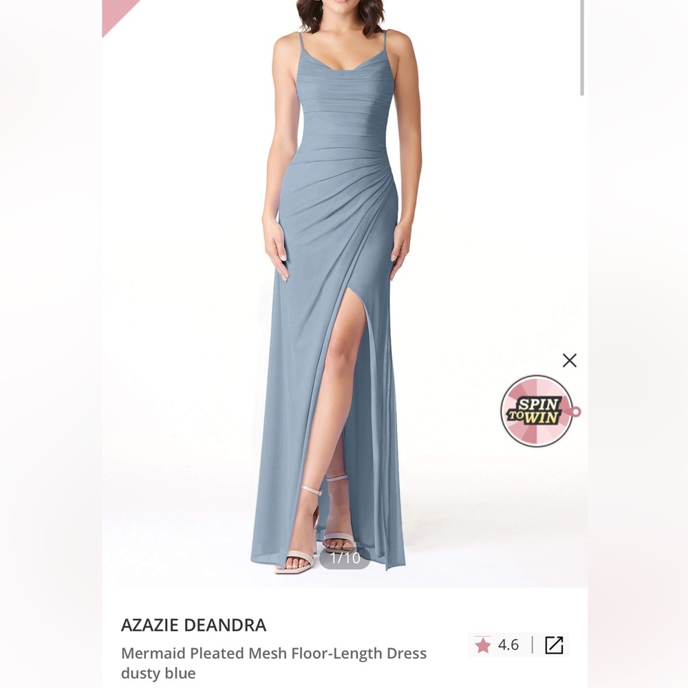 Azazie Deandra Dusty Blue Bridesmaid Dress